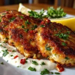 Close-up of Freshly Prepared Maryland Crab Cakes