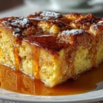 Close-up of homemade Pumpkin Spice French Toast Casserole