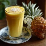 Close-up of Pineapple Coconut Smoothie
