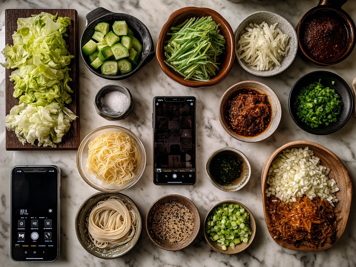Ingredients for Cold Sesame Noodles