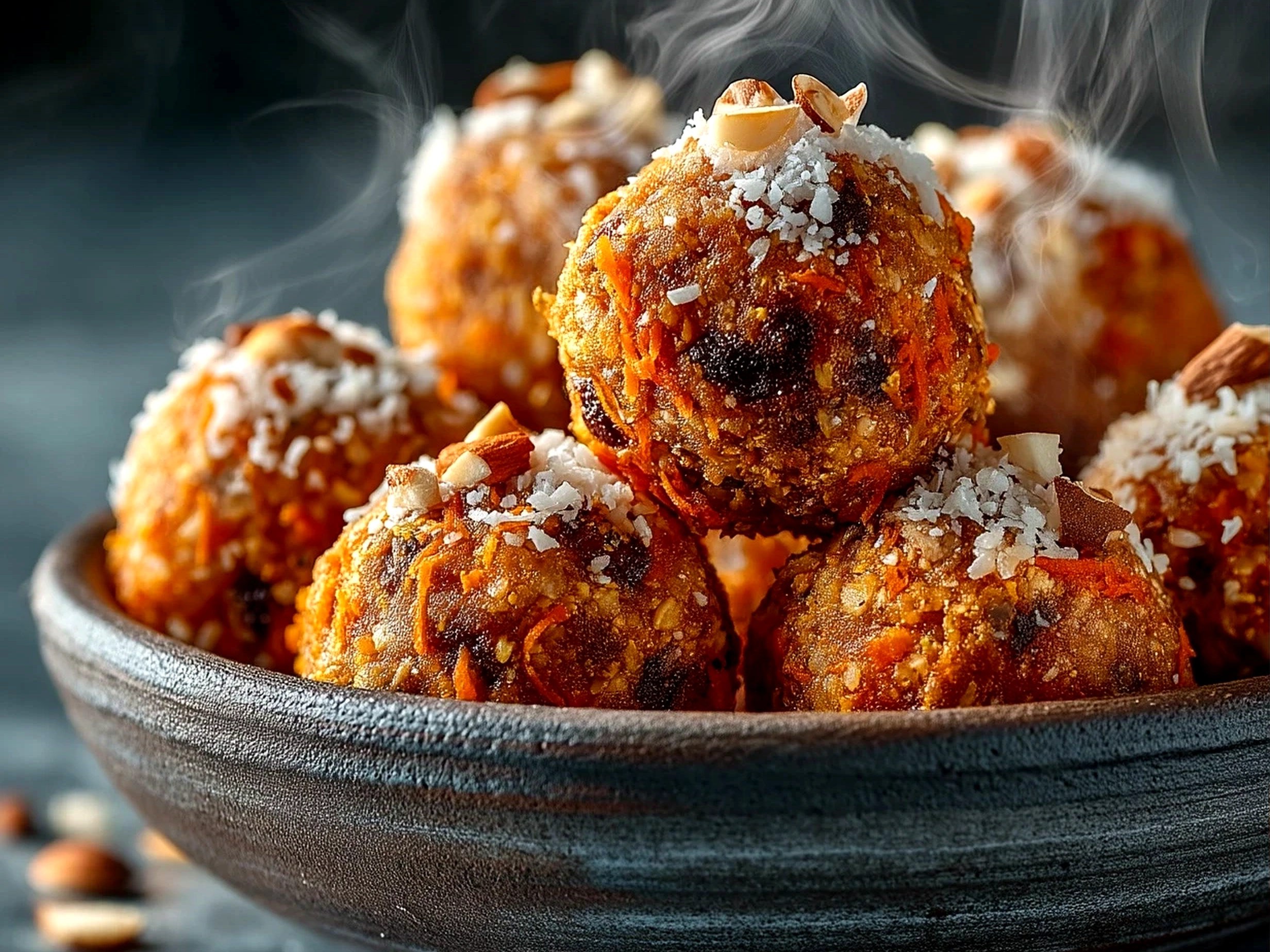 Cozy No Bake Carrot Cake Bites Close-Up