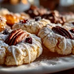Freshly baked holiday cookies on white plate