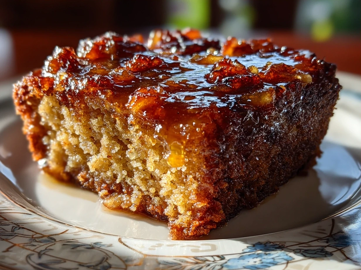 Finished Ginger-Spiced Apple Holiday Bake golden and served with a scoop of ice cream