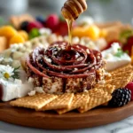 Gorgeous gluten-free charcuterie board with salami rose centerpiece