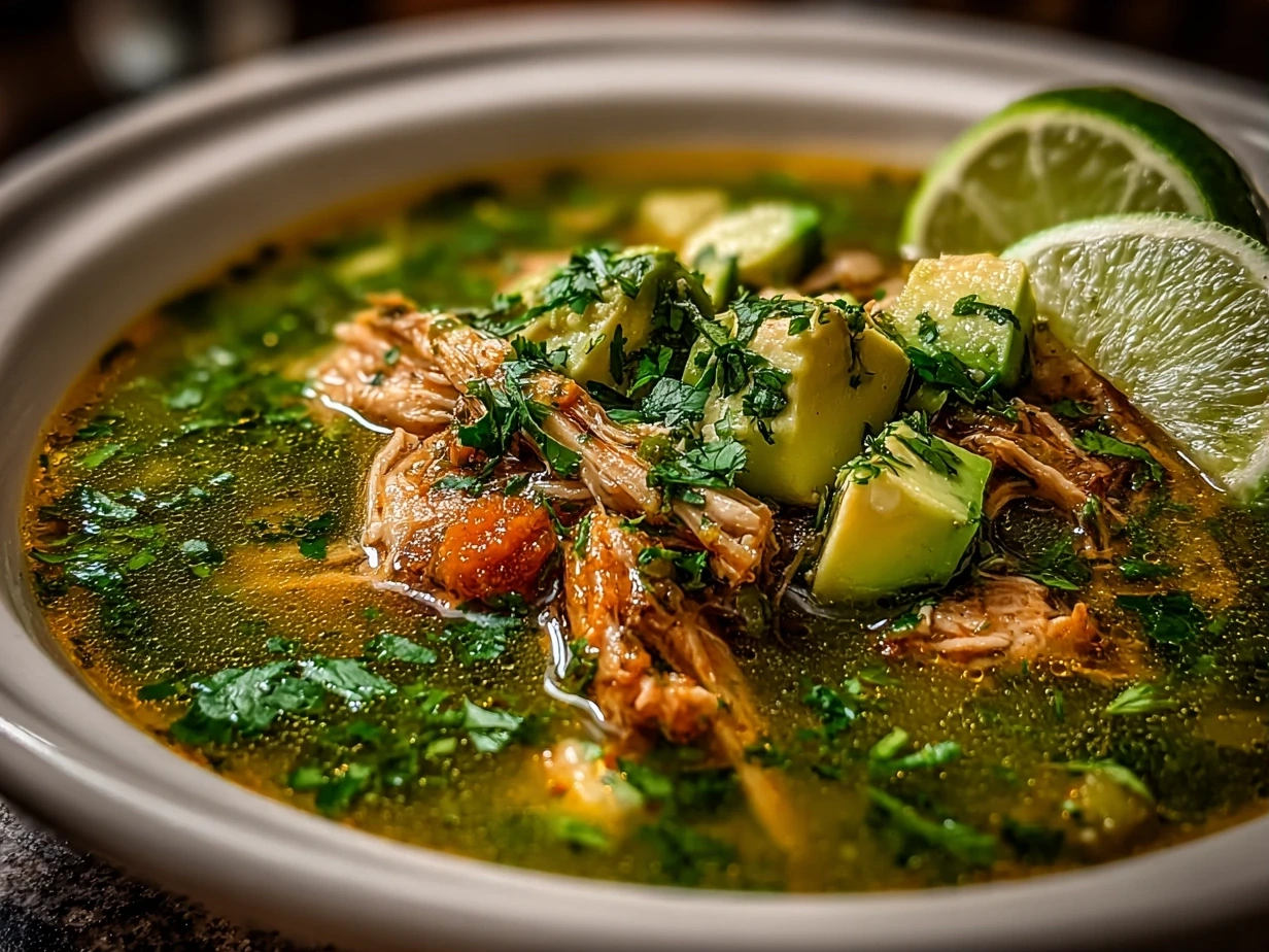 Homemade Authentic Crockpot Chicken Pozole Verde
