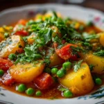 Homemade Crockpot Potato Pea Curry