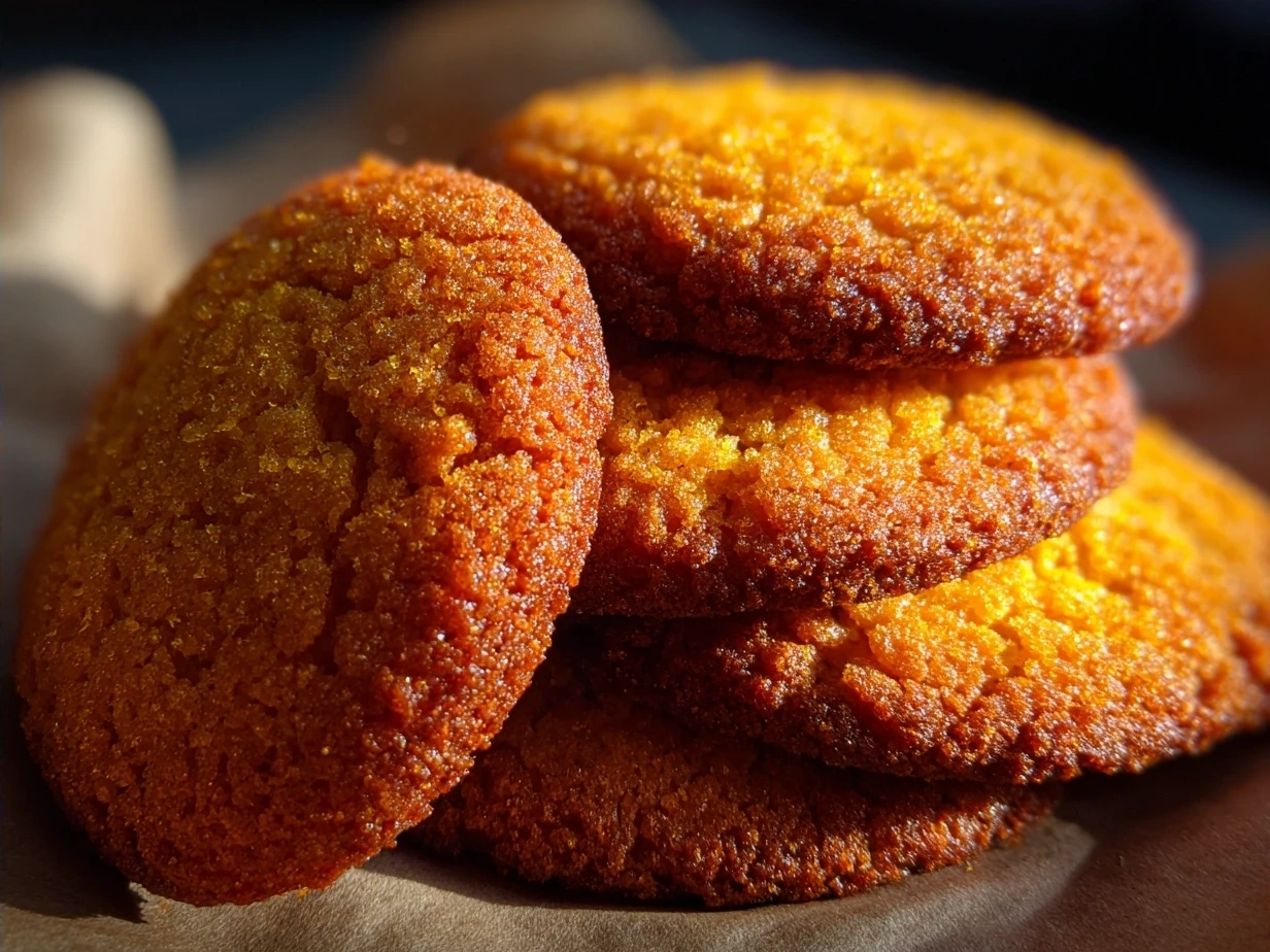Stack of freshly baked Orange Clove Cookies ready to enjoy