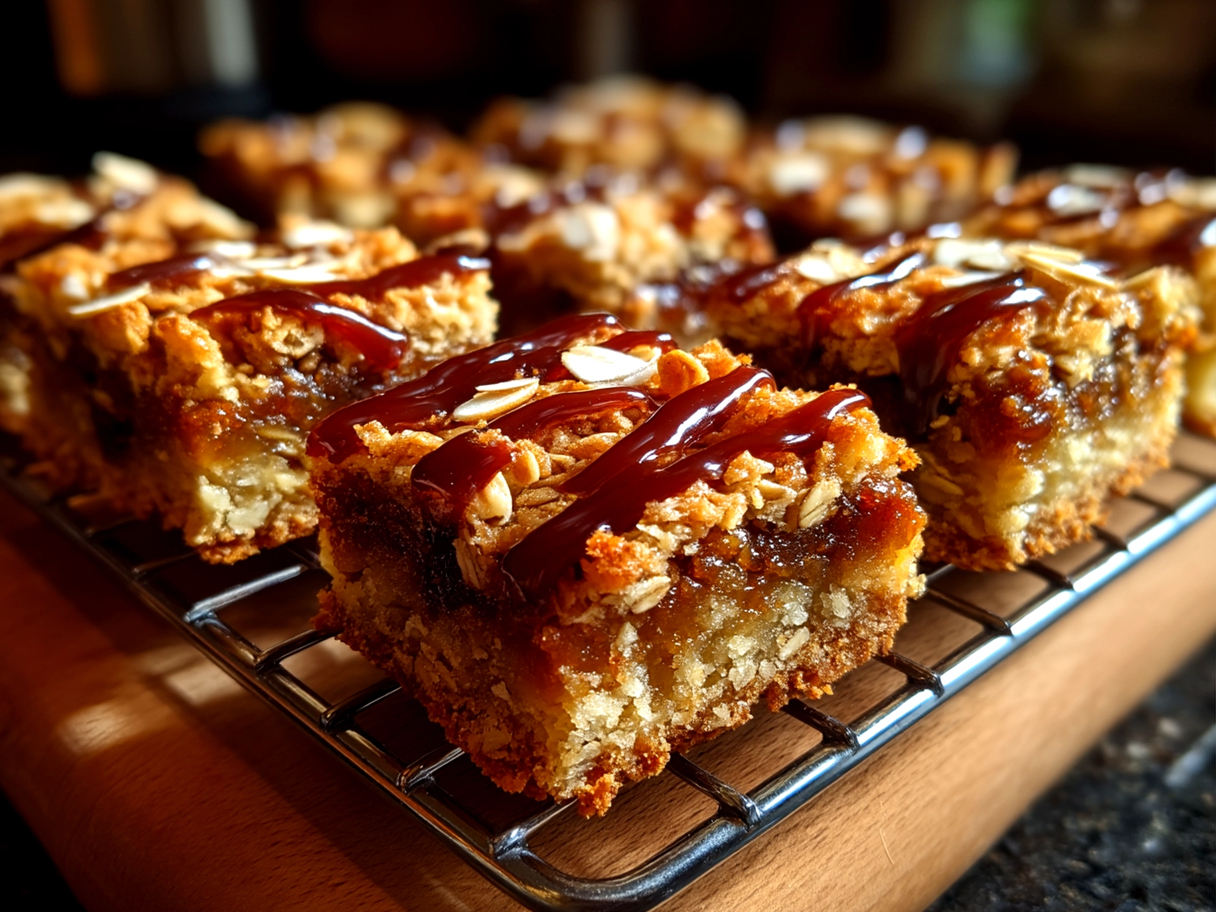 Peanut Butter Banana Oat Bars served on a plate