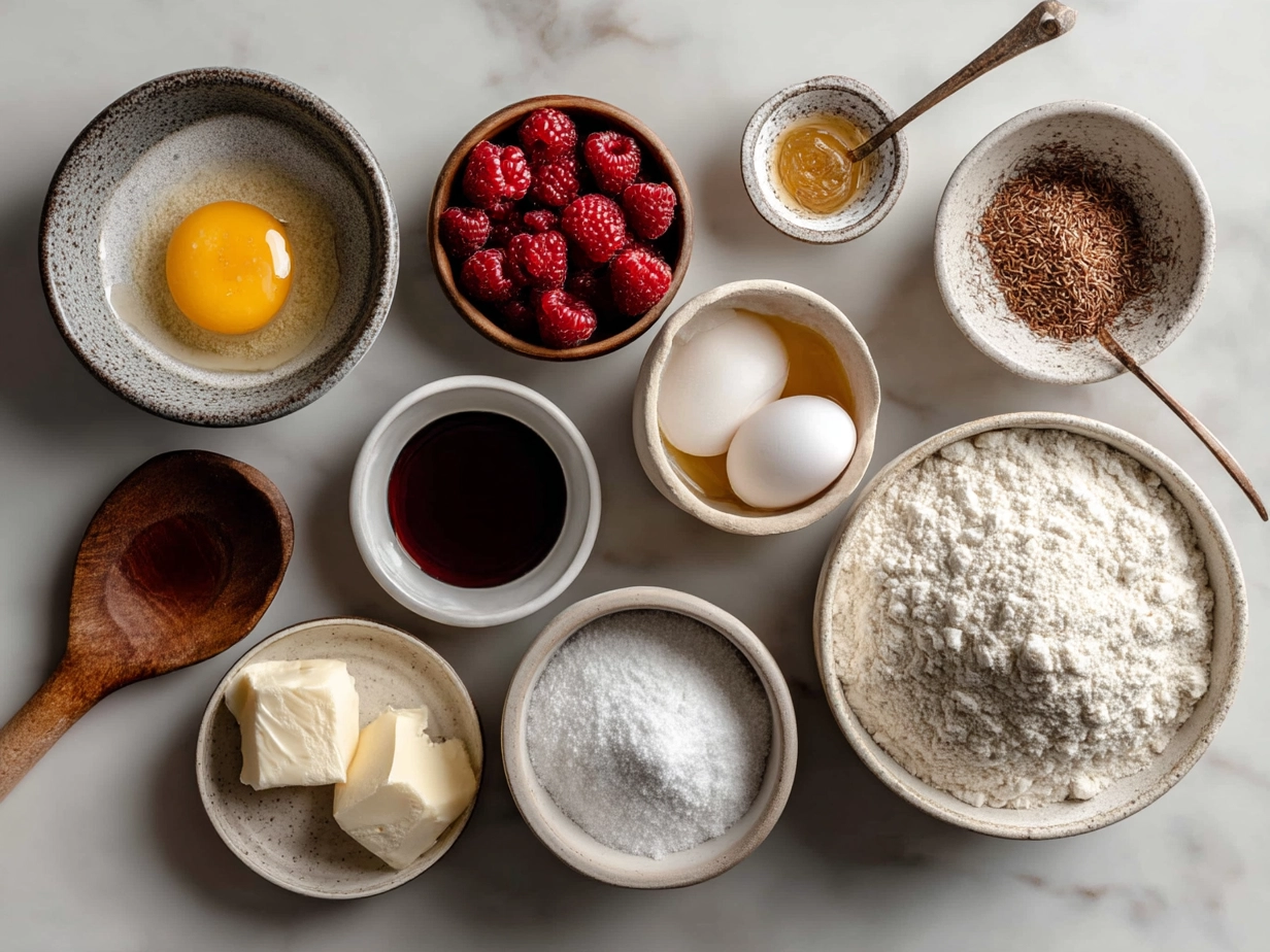 Ingredients for Raspberry Linzer Cookies