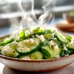 Refreshing Cucumber Feta Salad Close-Up