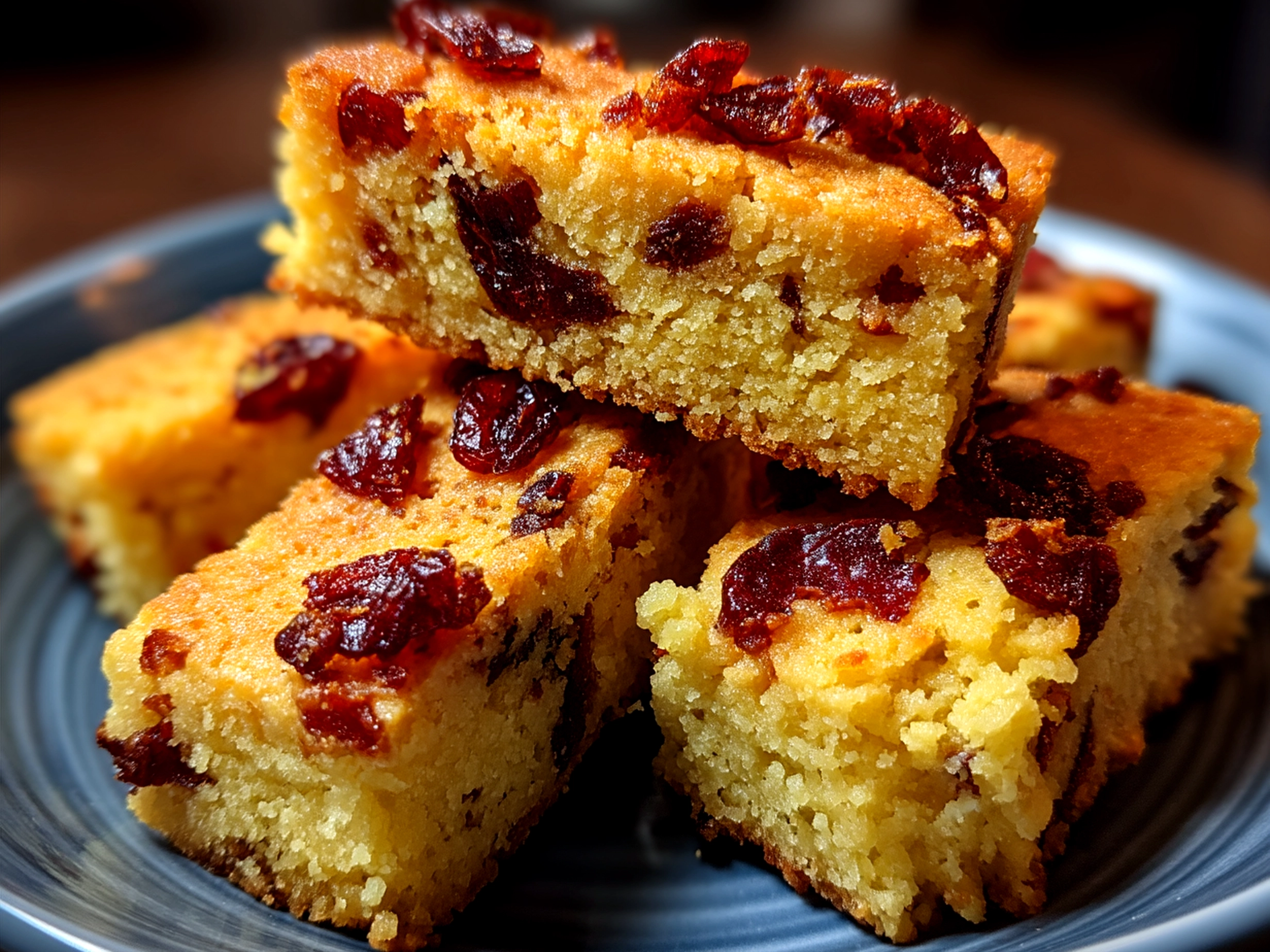 Freshly baked Keto Cranberry Orange Shortbread with a cup of tea