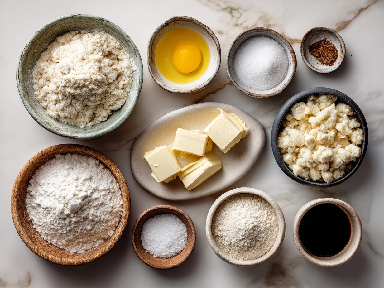 Ingredients for Whipped Shortbread Cookies